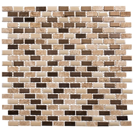 Andova Tiles SAMPLE-Bisterio Eclair 1/2 in. x 1 in. Porcelian Mosaic Wall Tile SAM-ANDBIS960